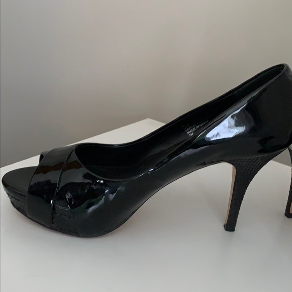 White House Black Market black patent pumps